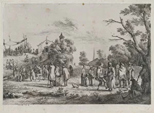 Group Of People Collection: Village Festival, 1773. Creator: Jean-Jacques de Boissieu