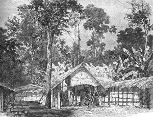 Central Africa Prints: A village on the Gaboon; The Gaboon. 1875. Creator: Unknown