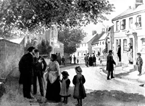 William Ewart Prints: The village of Hawarden after the announcement of Mr