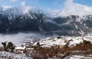 Himalayas Collection: Village in the Himalayas. Creator: Dorte Verner