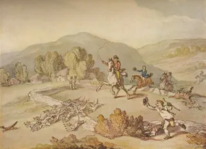 The Village Hunt, c1800, (1922). Artist: Thomas Rowlandson