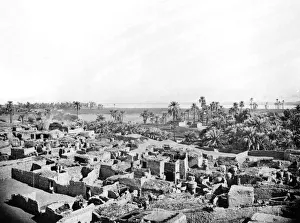 Village at Karnak, Nubia, Egypt, 1887. Artist: Henri Bechard Village at Karnak, Nubia, Egypt, 1887. Artist: Henri Bechard