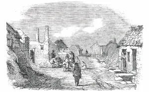 Famine Prints: The Village of Killard, 1850. Creator: Unknown