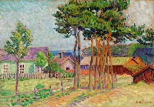 A W Finch Prints: Village Landscape, 1897-1930. Creator: Alfred William Finch