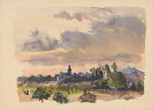 1940 Prints: Village landscape, 1940/1944. Creator: Jan Novak