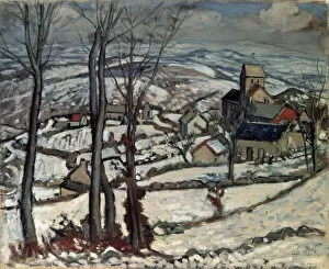 Burgundy Collection: Village at Morvan under Snow, 1910-1911