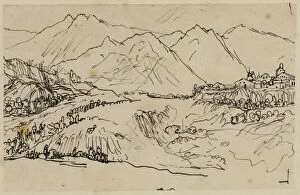 Village in Mountains, n.d. Creator: Rodolphe Bresdin