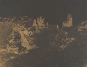 Paper Negative Prints: Village de Murols, 1854. Creator: Edouard Baldus