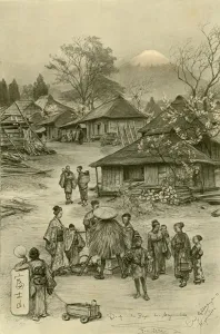 Market Place Prints: Village near Mount Fuji, Miyanoshita, Japan, 1898. Creator: Christian Wilhelm Allers