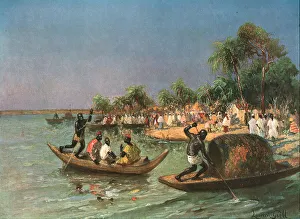 Malian Prints: Un village noir sur le Niger (environs de Sansanding); L'Ouest Africain