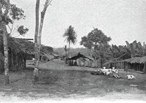 Central Africa Prints: Un village pahouin; L'Ouest Africain, 1914. Creator: Unknown