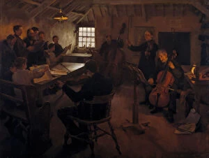 Cello Gallery: The Village Philharmonic, 1888. Creator: Stanhope A Forbes