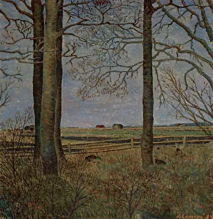 Arable Prints: A Village Picture, 1934. Creator: Vilho Lampi
