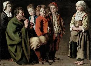 Ragged Prints: The Village Piper, 1642. Creator: Antoine Le Nain
