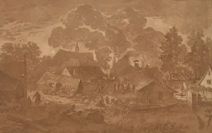 Village with Pond, c. 1782. Creator: Cornelis Brouwer