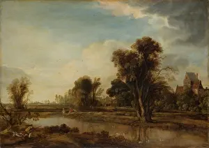 Pond Prints: Village Pond, c1645. Creator: Aert van der Neer