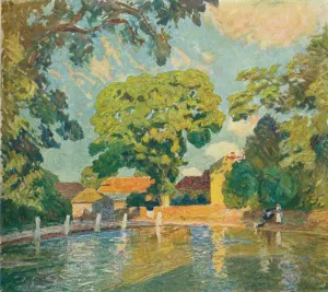 Luminism Prints: The Village Pond, Upton Grey, c1914. Artist: Emile Claus