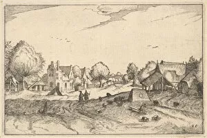 Visscher Gallery: Village Road, plate 20 from Regiunculae et Villae Aliquot Ducatus Brabantiae, ca. 1610