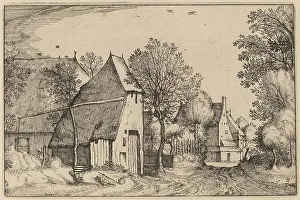 Nicolas Joannis Visscher Ii Prints: Village Road, published 1612. Creator: Claes Jansz Visscher