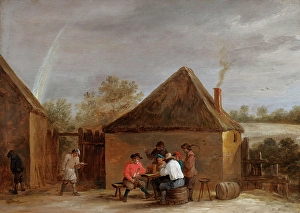 Villagers Prints: Village Scene, about 1640. Creator: David Teniers II