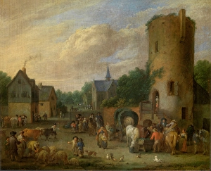 Peeter Bout Prints: A Village Scene, 1680. Creator: Peeter Bout