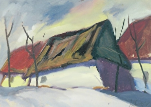 Palugyay Zolo Prints: Village scene, c1930. Creator: Zolo Palugyay