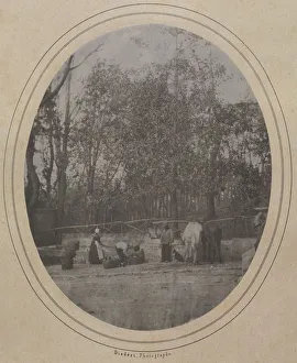 Village Scene (Southern France), c. 1853. Creator: Andre-Adolphe-Eugene Disderi