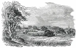 First Schleswig War Prints: The Village of Schestedt, on the Road from Schleswig to Osterade, 1850. Creator: Unknown