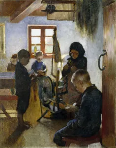Schoolmistress Prints: In the Village School, 1884