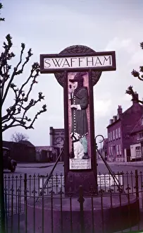 Legendary Prints: Village sign at Swaffham, Norfolk, c1955-1965. Creator: Arthur Charles Kirby Ware
