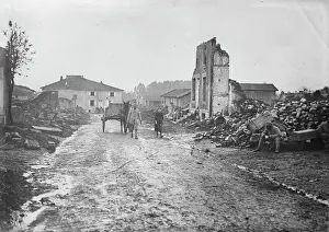 Somme Picardy France Prints: Village in the Somme, entrance to Albert