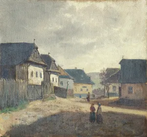Eastern Europe Prints: Village square, 1850-1900. Creator: Jan Nowopacky