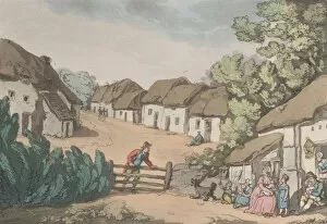 Village of St. Udy, Cornwall, from Sketches from Nature, 1822. 1822