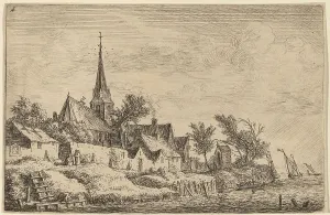 Village Steeple at the Seaside. Creator: Anthonie Waterloo