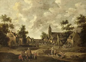 Droochsloot Joost Cornelisz Prints: Village Street, 1664. Creator: Joost Cornelisz Droochsloot