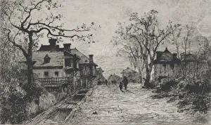 Rhone Alpes Collection: Village Street in Artemare (Ain), 1871. Creator: Adolphe Appian