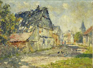 Sunny Prints: Village Street in Ehringsdorf near Weimar, 1893. Creator: Christian Rohlfs