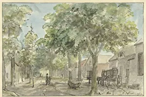 Jurriaan Andriessen Prints: Village street in Lage Vuursche, 1800. Creator: Juriaan Andriessen