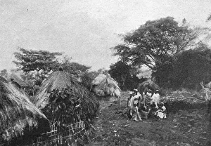 Huts Prints: Un village sur la riviere Agou. Le Togo; L'Ouest Africain, 1914. Creator: Unknown