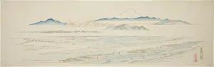 Ebangire Surimono Gallery: Village of Tamagawa (Tamagawa no sato), from an untitled series of famous views... c