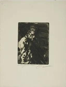 Dunald Mill Hole Prints: Village Violinist, 1904. Creator: Anders Leonard Zorn