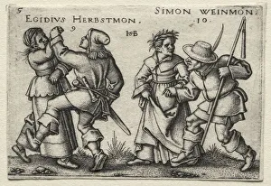 The Village Wedding: Egidius Herbstmon / Simon Weimon, 1546. Creator: Hans Sebald Beham (German