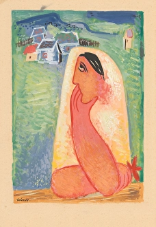 Uncertain Prints: Village woman, 1937-1938. Creator: Mikulas Galanda