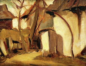 Palugyay Zolo Prints: Village yard, c1930. Creator: Zolo Palugyay