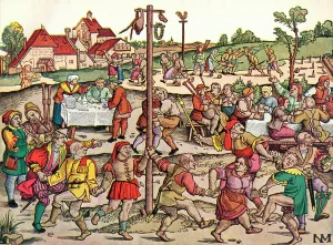 Villager Gallery: Villagers Celebration, c1530, 1949. Artist: Nikolaus Meldemann