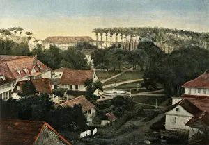 Water Fountain Prints: Ville De Cayenne (Place D Armes), (Town of Cayenne), 1900. Creator: Unknown