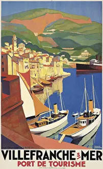 Railroad Prints: Villefranche sur Mer, c1930. Creator: Broders, Roger (1883-1953)