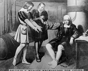 Manacle Prints: Villejo and Martin rejected by Colombus, (15th century), 1920s