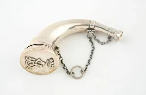 Perfume Gallery: Vinaigrette in the Form of a Hunting Horn, London, c. 1870 / 71. Creator: Unknown