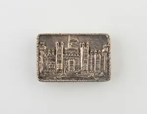 Silver And Silver Gilt Prints: Vinaigrette with View of Windsor Castle, Birmingham, 1837 / 38. Creator: Nathaniel Mills